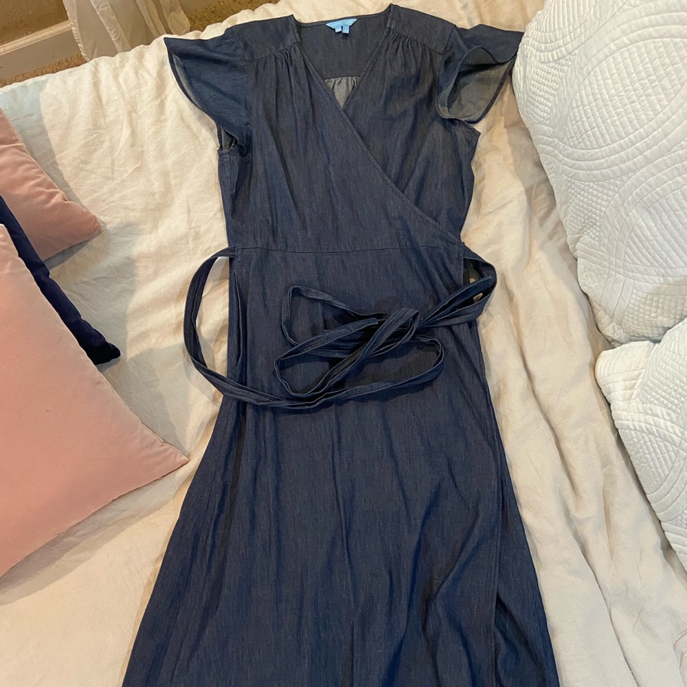 Draper James Chambray Wrap Dress